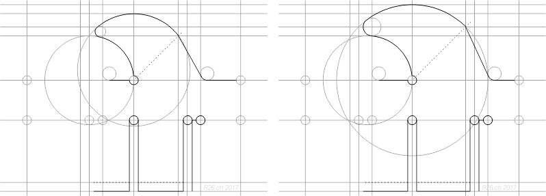Detail du dessin de chaque pale de la turbine statique.